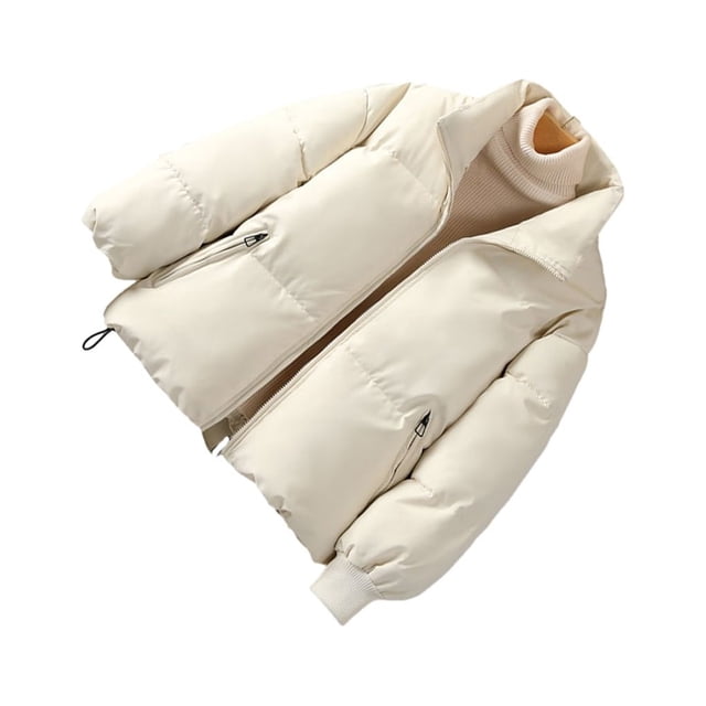 Qarigey Chaqueta acolchada de invierno para mujer, cómoda y cálida, esencial, fácil de limpiar, chaqueta acolchada para mujer Abrigos y chamarras blanquecino XL