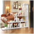 thumbnail image 1 of Simple Wisdom Librero,Librero Organizador,Mueble Organizador,Librer&iacute;a Cinco Niveles en Forma de Escalera, Librer&iacute;a de Madera,Adecuada para Sala Estar,Dormitorio,Estudio (Blanco), 1 of 7