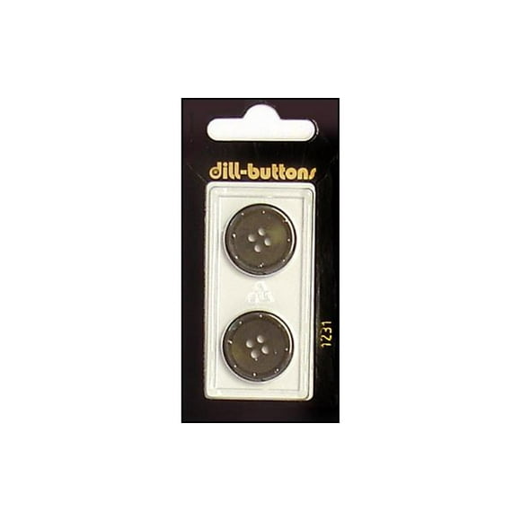 1231 DILL BUTTONS 20MM 2PC 4 Trous OLIVE