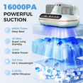 thumbnail image 7 of Mattress Vacuum Cleaner - 5-in-1 Cordless Bed Vacuum Cleaner, Powered by UV-C Light & Ultrasonic Technology, 16Kpa Strong Suction,Low Noise,Suitable for Dust, Pet Hair-Green, 7 of 7