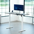 thumbnail image 2 of VIVO Electric 63” x 32” Standup Desk, Black Carbon Fiber Tabletop, White Frame, 2 of 8