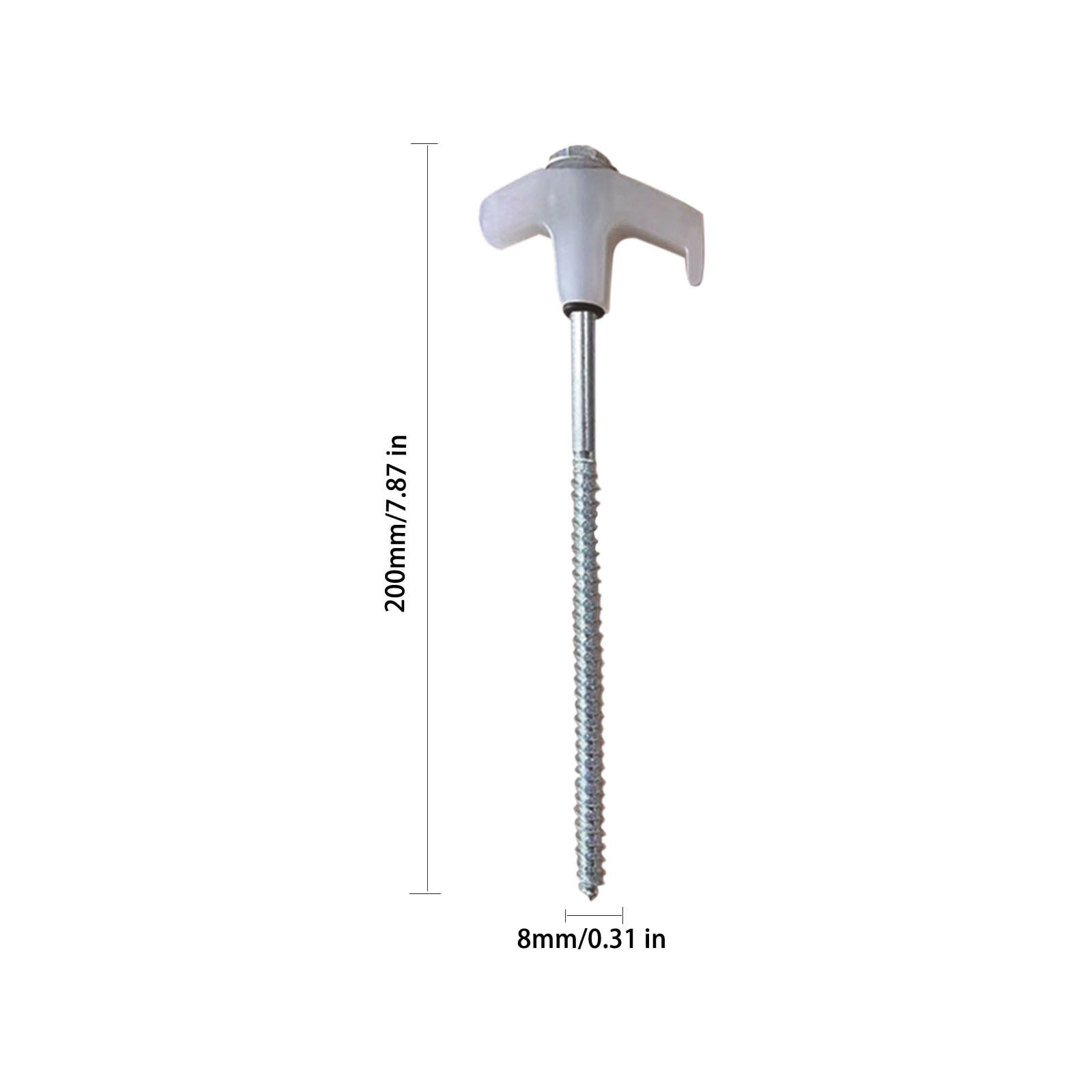 Piquets de Tente à Visser de 20,3 cm – Ancrages au Sol à Visser, piquets de Tente perçables, piquets en métal Robuste, piquets d'ancrage au Sol filetés pour Tente (8pcs