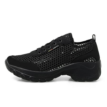 

Women s Walking Shoes Breathable Mesh Comfort Lightweight Wedge Platform Sneakers