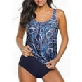 thumbnail image 1 of Women Tankini Swimsuit Tummy Control Top With Shorts Two Piece Bathing Suit, 1 of 6