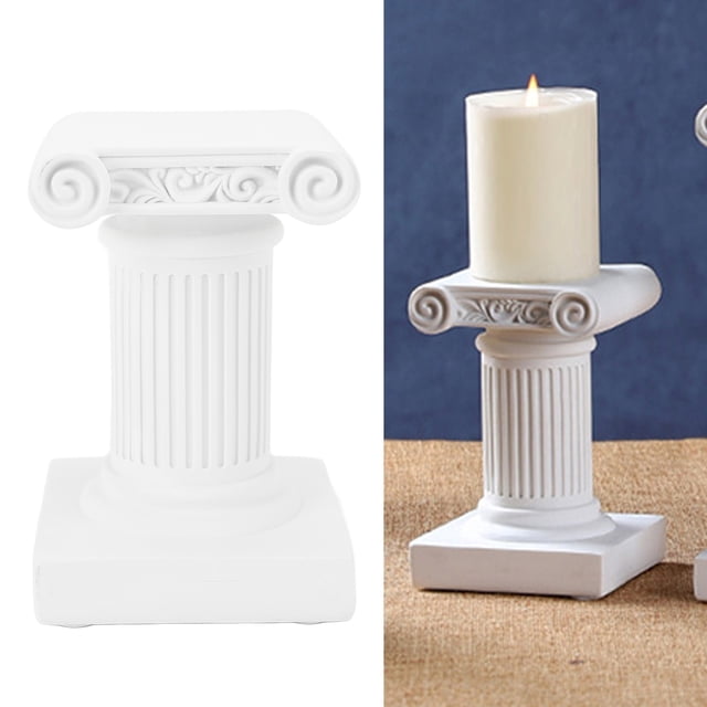 Roman Pillar Statue, Mini Greek Column Resins Carved with Angels, Peace and Purity Suitable for Wedding, Home Decor, Mini Decorations for Garden Table