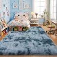 thumbnail image 3 of ZENELESS Super Soft Fluffy Rug for Bedroom,6x9 Anti-Skid Plush Floor Carpet for Living Room Kids Room Nursery Home Decor Tie-dye Blue Gray, 3 of 8