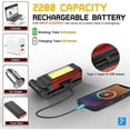 thumbnail image 4 of Potente luz de trabajo recargable, lámpara de taller LED de viaje con base magnética, linterna con IPX6 a prueba de agua, lámpara de mecánico para situaciones de emergencia, garaje y camping, 4 of 5