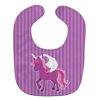 Caroline's Treasures Baby Bib, Purple Unicorn