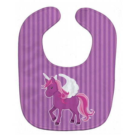 Caroline's Treasures Baby Bib, Purple Unicorn