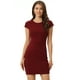 thumbnail image 1 of Vestido Recto De Trabajo De Oficina Con Mangas Casquillo Para Mujer Vino Rojo L, 1 of 6