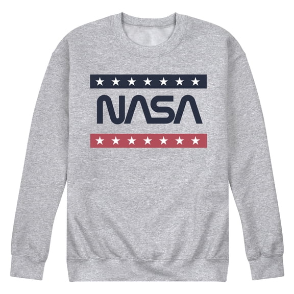 NASA - Blue and Red Stripes - Men's Crew Fleece Sweatshirt
