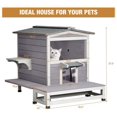thumbnail image 6 of JTAOT Feral Cat House Outdoor Waterproof Kitty Shelter for Winter with Balcony, Escape Door & Movable Platform, 6 of 6