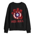 thumbnail image 1 of Captain America: Brave New World Boys/Girls Red Hulk Shield Sweatshirt, 1 of 4