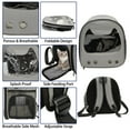 thumbnail image 4 of kathson Cat Carrier Backpack, Cat Travel Bag, Pet Backpack Carrier for Kitten Puppy Small Dogs up to 14lbs, Designed for Hiking Walking Outdoor Use(Grey), 4 of 6
