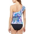 thumbnail image 2 of Profile by Gottex womens  Tropic Boom One Shoulder Ruffle Top, 12, 2 of 3