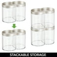 thumbnail image 4 of mDesign Plastic Dual Canister Jar Organizer Set, Storage Lid - Clear/Matte Satin, 4 of 8