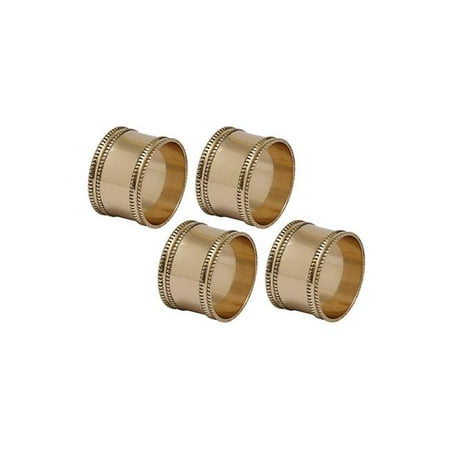 Design Imports COS33579 Antique Gold Band Napkin Ring, Set Of 4