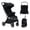 black, variant on Compact Baby Stroller, One-Hand Fold Travel Stroller with Adjustable Recline & Canopy , Lightweight Stroller for Infants & Toddlers up to 48.5 lbs(Black)
