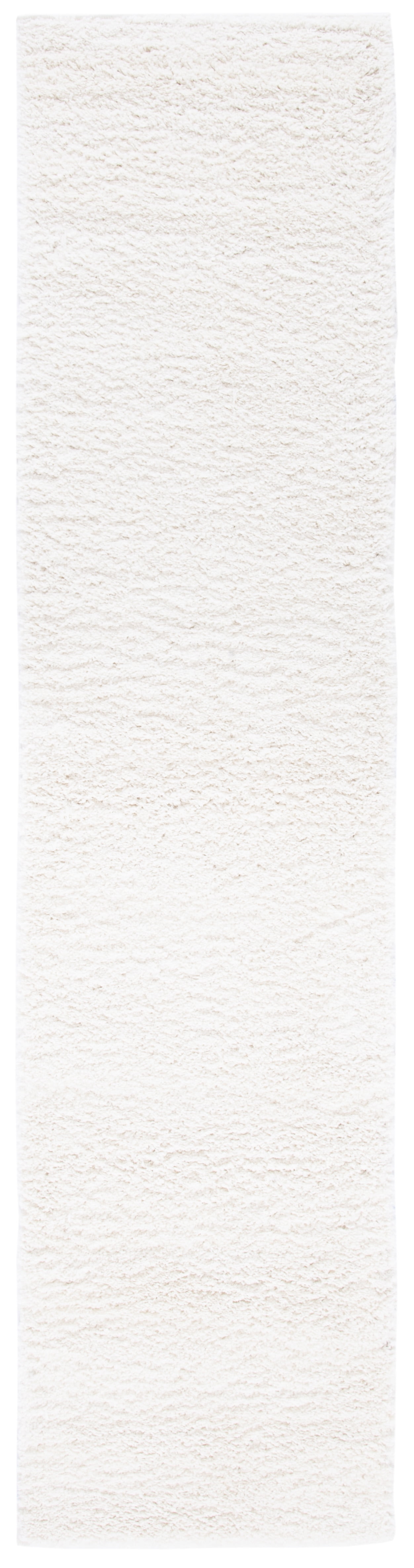 SAFAVIEH August Soren Solid Shag Runner Rug, Ivory, 2' x 8'