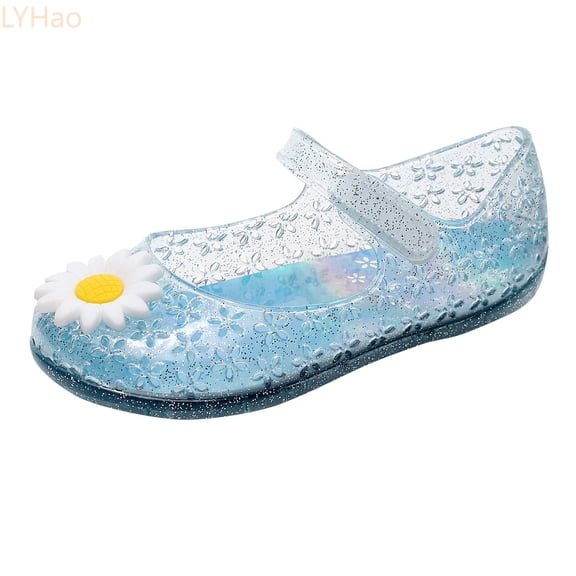 LYHaoo Jelly Shoes For Girls Birthday Sandals For Girls Toddler Glitter Sandals Dress Sandals Sizes 9 Little Kid 2.5-3 Years