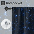 thumbnail image 3 of Blue Galaxy Window Curtains for Bedroom 42 x 63 Inch Outer Space Star Black Trippy Celestial Kids Boys Starry Nebula Universe Anime Living Room Treatment Set of 2 Curtain Panels Drapes, 3 of 4