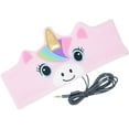 thumbnail image 3 of CozyPhones Kids Headphones Volume Limited with Ultra-Thin Speakers & Super Soft Fleece Headband - Perfect Toddlers & Children's Earphones for Home, School & Travel - Pink Rainbow Unicorn, 3 of 9