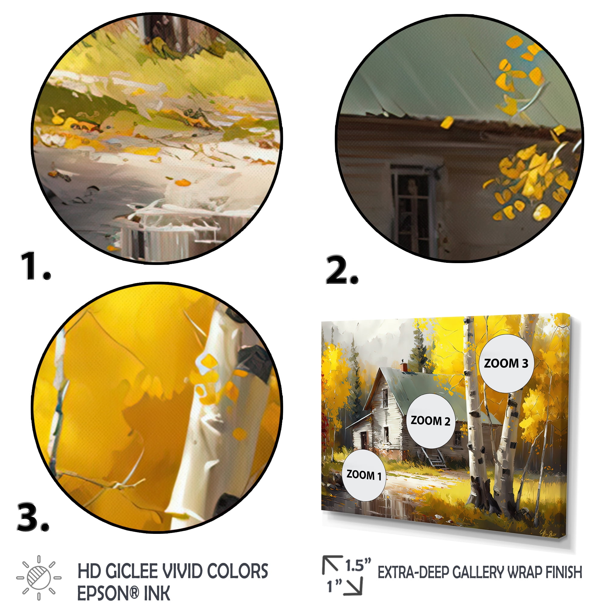 Designart Small Cottage In Autumn II Canvas Wall Art