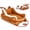 Brown, variant on Christmas Sleigh Dog Bed, Christmas Dog Bed with Non Slip Base, Calming Dogs Beds, Dogs Sleigh Beds for Pets to Sleep Peacefully in Winter