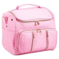 thumbnail image 4 of NUAHRHY Knitting Bag Yarn Storage Organizer Crochet Tote Bag with Multi Pocket Portable Organizer for Knitting Needles Crochet Hooks Other Accessories Waterproof Pink, 4 of 11