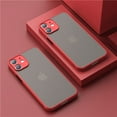 thumbnail image 1 of Étui Funda en TPU Carré Mat Clair de Luxe pour iPhone 16 15 14 13 12 11 Pro Max Plus Mini 15Plus SE, Étui Rigide PC pour iPhone Rouge iPhone 14, 1 of 6