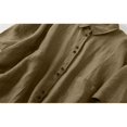 thumbnail image 5 of Vestidos Casuales Para Mujer, Blusas De Mujer De Moda Camiseta informal de color liso con cuello redondo y manga corta para mujer, 5 of 5