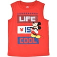 thumbnail image 2 of Disney Mickey Mouse Little Boys American Flag Tank Top Mesh Shorts Red/Gray 4, 2 of 5