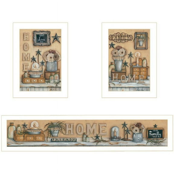 Where Family and Friends Gather 3-Pc Vignette by Mary Ann JuneWood Multi-Color
