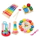 thumbnail image 2 of Juego de juguetes educativos de madera con bloques de clasificación y apilamiento de madera, juguetes sensoriales Montessori para niños y niñas, 5 uds, 2 of 9