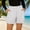 (Fashion 89)White, variant on Aimik 2026 Women's Relaxed Corduroy Shorts Trendy Button Decoration Solid Shorts with Pockets Summer Loose Fit Shorts