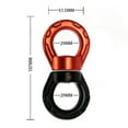 thumbnail image 5 of 30KN Aluminum Alloy Swing Swivel Universal Rotating Ring for Aerial Yoga Climbing Hammock Smooth 360 Degree Rotation Ball Bearings O-Shaped Hanging Point Outdoor Connector, 5 of 6