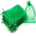 thumbnail image 1 of Bolsas de regalo de organza, 100 unidades, medianas, 10 x 15 cm, con cordón, para joyas, regalos de boda y dulces., 1 of 3