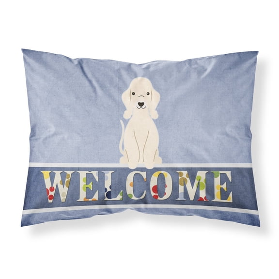 Carolines Treasures BB5672PILLOWCASE Bedlington Terrier Sandy Welcome Fabric Standard Pillowcase Standard multicolor