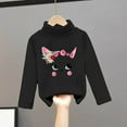 thumbnail image 2 of VNKIDY Girls Sweaters Toddler Kids Cute Style Turtleneck Sweater Long Sleeve Loose Fit Sweet Jumper With Cartoon Cat Pattern For Casual Daily Wear Cozy Knitwear, 2 of 3