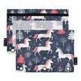 thumbnail image 2 of Ckdifva Unicorns and Trees Pencil Pouch 3 Ring Zipper Pencil Case Binder Pockets Clear Top Cosmetic Bag 2 Pack, 2 of 6