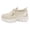 Beige, variant on Women's Slip on Walking Shoes Wide Cushion Running Tennis Shoes with Arch Support Non Slip Sole Nursing Workout Gym Athletic Fashion Sneakers Beige Size 9
