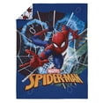 thumbnail image 4 of Marvel Spiderman to The Rescue Red, White, and Blue 4 Piece Toddler Bed Set - Comforter, Fitted Bottom Sheet, Flat Top Sheet, and Reversible Pillowcase, 4 of 4