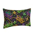 thumbnail image 2 of Bixox Mardi Gras Surface Printed Pillow Protector,Super Soft Ideal for Home,Guests,Rentals - 16"x24", 2 of 8