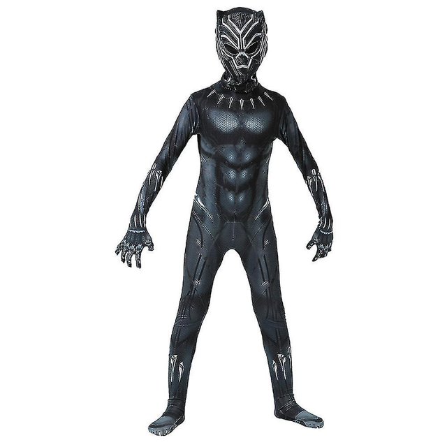 Disfraz de Halloween para niños y niñas, disfraz de pantera negra, mono de fiesta