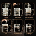 thumbnail image 5 of OVENTE 34 Ounce French Press Coffee & Tea Maker, Borosilicate Heat Resistant Glass, Copper FSW34C, 5 of 9