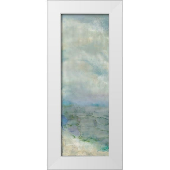 Shanti, Shima 11x24 White Modern Wood Framed Museum Art Print Titled - Paradise Found I
