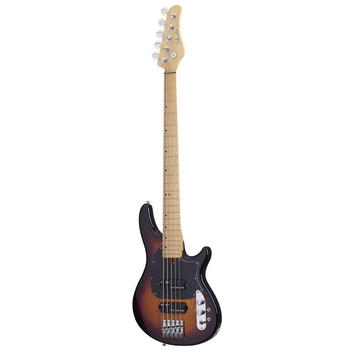 Schecter CV-5 5-String Bass Guitar (3-Tone Sunburst, Maple Fretboard