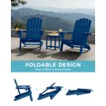 thumbnail image 6 of Folding Adirondack Chair, HDPE Patio Adirondack Chair with 2 Cup Holders, All-Weather Outdoor Chairs, Fire Pit Chairs for Patio, Garden, Poolside, Navy Blue, 6 of 10