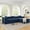 Blue, variant on Vanress 79" Folding Convertible Sofa Bed, Boneless Couch with Fixed-Shape Frame, Corduroy Loveseat Sleeper with Pull Out Bed, Floor Sofa Modular Futon Couch for Living Room Bedroom, Green