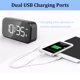 thumbnail image 2 of Reloj despertador digital con puerto USB para cargar Brillo ajustable Atenuador Pantalla LED de dígi TOMSHOO Blanco, 2 of 7
